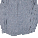 BOSS Mens Plain Shirt Grey Long Sleeve L