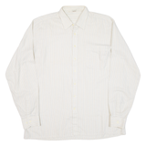 ELCH Mens Shirt Beige Striped Long Sleeve L