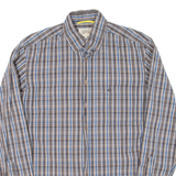 CAMEL ACTIVE Mens Shirt Blue Check Long Sleeve S