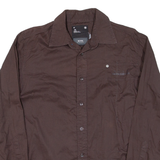 G-STAR Mens Plain Shirt Brown Long Sleeve M