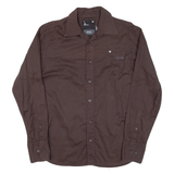 G-STAR Mens Plain Shirt Brown Long Sleeve M