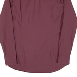 HUGO BOSS Slim Fit Mens Plain Shirt Maroon Long Sleeve M