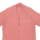 BOSS HUGO BOSS Mens Plain Shirt Pink L