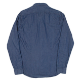 CALVIN KLEIN JEANS Slim Fit Mens Shirt Blue Spotted Long Sleeve M