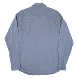 HILFIGER DENIM Mens Plain Shirt Blue Long Sleeve L