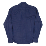 TIMBERLAND Slim Fit Mens Plain Shirt Blue Long Sleeve S