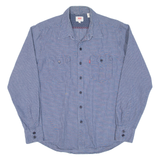 LEVI'S Mens Shirt Blue Check Long Sleeve S