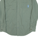 ADIDAS Mens Shirt Green Spotted Long Sleeve M