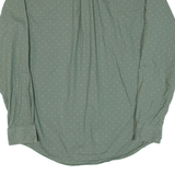 ADIDAS Mens Shirt Green Spotted Long Sleeve M