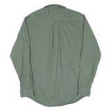 ADIDAS Mens Shirt Green Spotted Long Sleeve M