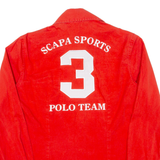 SCAPA SPORTS Polo Team Womens Plain Shirt Orange Long Sleeve S