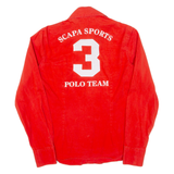 SCAPA SPORTS Polo Team Womens Plain Shirt Orange Long Sleeve S