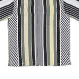 BOWLING Mens Shirt Green Striped M