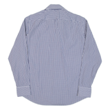 BOSS Mens Shirt Blue Check Long Sleeve XL