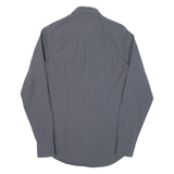 TOMMY HILFIGER Slim Fit Mens Plain Shirt Grey Long Sleeve S