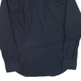 HILFIGER DENIM Slim Fit Mens Plain Shirt Black Long Sleeve S