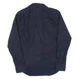 HILFIGER DENIM Slim Fit Mens Plain Shirt Black Long Sleeve S