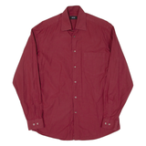 BOSS HUGO BOSS Mens Plain Shirt Red Long Sleeve M