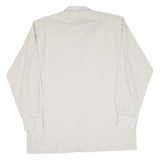 CREATION MANOR Mens Shirt Beige Striped Long Sleeve XL