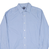 GAP Mens Shirt Blue Striped Long Sleeve L