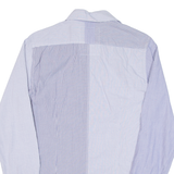 GUESS Mens Shirt Blue Striped Long Sleeve S