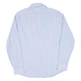 CALVIN KLEIN Slim Fit Mens Shirt Blue Striped Long Sleeve L