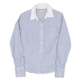HILFIGER DENIM Womens Shirt Blue Striped Long Sleeve S