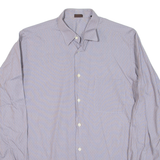 Mens Shirt Grey Spotted Long Sleeve M