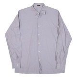 Mens Shirt Grey Spotted Long Sleeve M