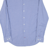 TOMMY HILFIGER Tailored Fit Mens Shirt Blue Check Long Sleeve M