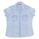 GUESS Womens Plain Shirt Blue XS