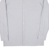 Mens Shirt Grey Striped Long Sleeve M