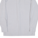 Mens Shirt Grey Striped Long Sleeve M