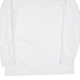 Mens Plain Shirt White Long Sleeve M