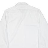 Mens Plain Shirt White Long Sleeve M