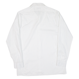 Mens Plain Shirt White Long Sleeve M