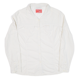 Womens Plain Shirt Beige Long Sleeve UK 14