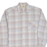 Mens Shirt Pink Check Long Sleeve M