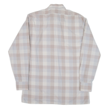 Mens Shirt Pink Check Long Sleeve M