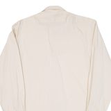 Mens Plain Shirt Beige Long Sleeve M