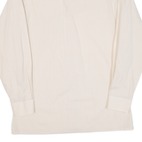 Mens Plain Shirt Beige Long Sleeve M