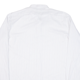 Mens Shirt White Striped Long Sleeve XL