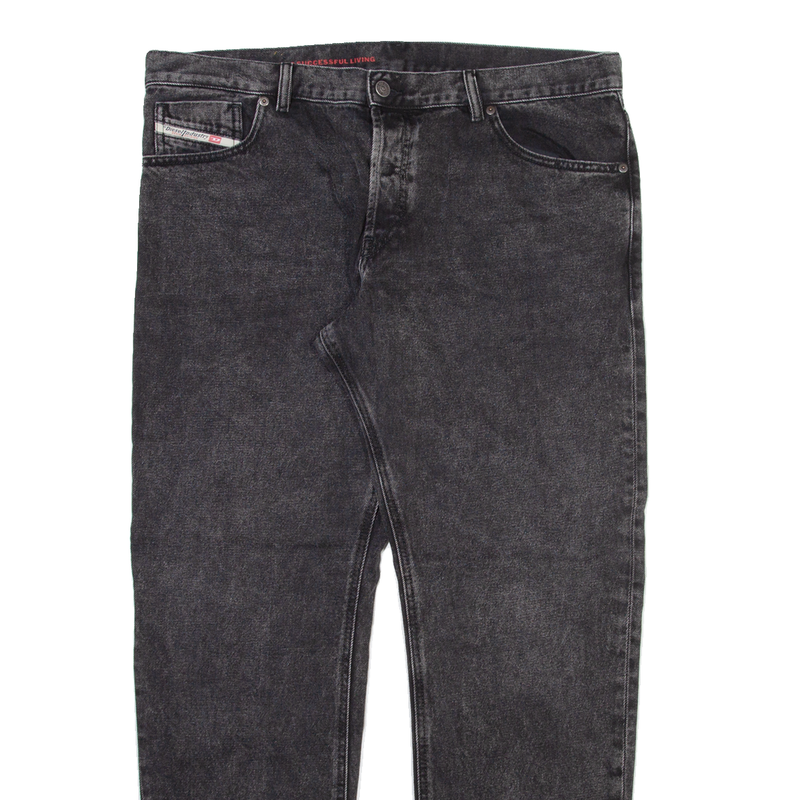 DISNEY Mens Jeans Grey Relaxed Tapered Stone Wash W38 L30