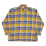 EXPLORER Mens Shirt Orange Check Long Sleeve 2XL