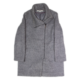 DKNY Womens Overcoat Coat Grey Wool UK 14