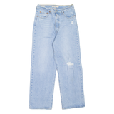 LEVI'S Ribcage BIG E Womens Jeans Blue Relaxed Straight W29 L27
