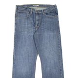 WRANGLER Mens Jeans Blue Regular Straight Stone Wash W34 L30