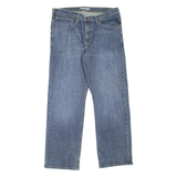 WRANGLER Mens Jeans Blue Regular Straight Stone Wash W34 L30