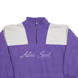 Active Sport Womens Sweatshirt Purple 1/4 Zip L