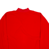BENGER Womens Sweatshirt Red 1/4 Zip L